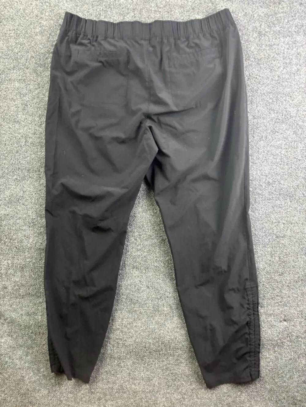 Athleta Jogger Pants Womens L Black Woven Elastic Waist Zip Pockets Stretch - Picture 7 of 8